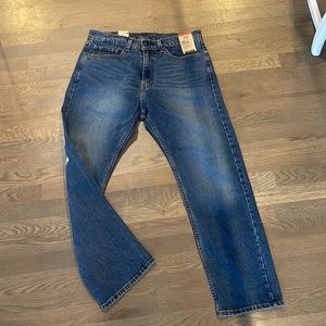 Men’s Levi 505 regular stretch dark denim jeans